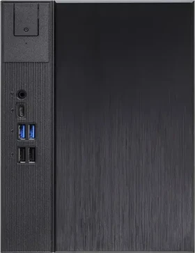 ASRock DeskMeet X300 / AM4 až 65W / Bez RAM / slot 1x M.2 PCI-E + 2x SATA III / HDMI / DP / VGA / LAN / 500W / Bez OS (90BXG4501-A10GA0W)