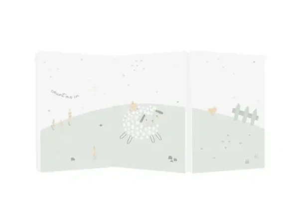 KikkaBoo Skládací matrace 60x120x5 cm Sleepy Sheep (31107020051KB)