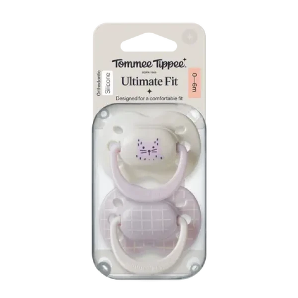 Tommee Tippee Ultimate Fit DECO silikonový dudlík 0–6 m GIRL 2ks - více barevných variant (433650-T)