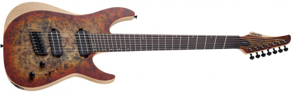 Schecter Reaper-7 Multiscale Satin Inferno Burst