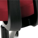 Kancelářská židle, potah bordó látka a černá síťovina MESH, houpací mech.