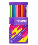 Mitama Mitama, 62908-90157, rolovací pouzdro s glitter psacími pomůckami, fialová, 26 ks