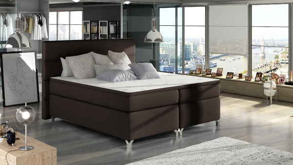 Boxspring Amadeo Rozměr: 160 x 200 cm, látka: Soft 66, Varianta: Bez LED osvětlení