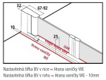 KERMI - Cada XS stříbrná lesk Dvoukřídlé kyvné dveře 850/2000 čiré sklo s CadaClean CKPTD08520VPK CKPTD08520VPK