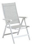 KETTLER BASIC PLUS polohovací, hliníkové křeslo - bílá / světle šedá