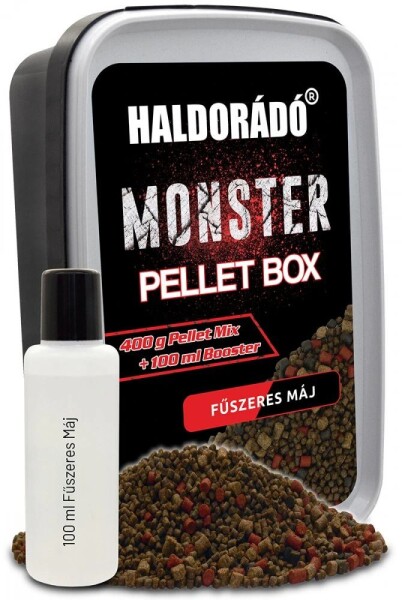 Haldorádó Pelety Monster Pellet Box 2mm 400g - Pikantní červená játra,Haldorádó Pelety Monster Pellet Box 2mm 400g - Pikantní červená játra