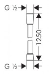 HANSGROHE - Isiflex Sprchová hadice 125 cm, vzhled nerezu 28272800