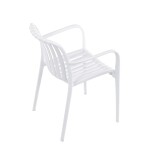 Židle jídelní, stohovatelná, bílý plast