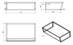 SAPHO - SKA konzole pod umyvadlo 750x200x460, černá mat SKA202