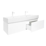 Koupelnová skříňka s umyvadlem SAT B-WAY 119x30x45 cm bílá lesk BWAY120WU2BB BWAY120WU2BB