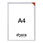 Djois samolepicí kapsa - Kang Easy Clic, A4, nepermanentní, červené, 5 ks