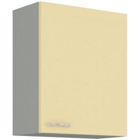 Horní skříňka 60 G-72 1F Barva korpusu: Šedá, Barva dvířek: Krémový lesk (Karmen)