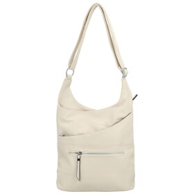 Moderní dámská koženková crossbody kabelka Sylvie, krémová