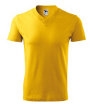V-neck tričko unisex žlutá 2XL