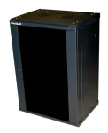 XtendLan Nástěnný rozvaděč 18U/600x450 / Rozvaděč / jednodílný / rozložený / skleněné dveře (WS-18U-64-BL-U-P)