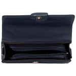 Módní dámská koženková kabelka do ruky Derin, tmavě modrá