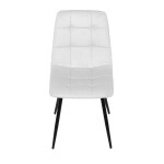 Jídelní židle, bílá, sametová látka, DCL-X7015 WT2