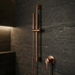 REA - Držák pro ruční sprchu 01 Brush Copper REA-P9510