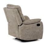 TV a relaxační křeslo s manuálním ovládáním, potah lanýžová látka v dekoru vintage