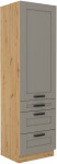 Vysoká potravinová skříňka Luna 60 DKS-210 3S 1F - Premium Box Barva korpusu: Bílá, Barva dvířek: Dust Grey