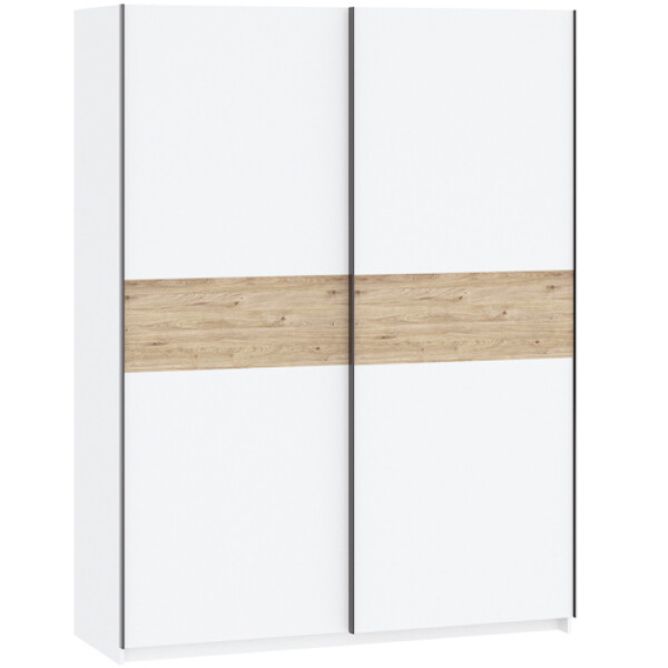 FRONTI Šatní skříň BERNO 150 - bílá + jackson hickory 22014