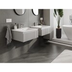MEXEN/S - Rivel koupelnová skříňka 60 cm s umyvadlem Otis, 1 šuplík, reliéf , šedá mat/bílá mat 91A20-06023-1-BF62-W18M01