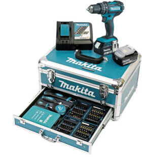 Makita DHP482RFX9 / Aku vrtací šroubák s příslušenstvím / Li-ion / 18V / 2x 3.0Ah (DHP482RFX9)