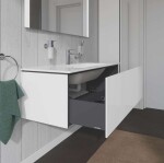 DURAVIT - L-Cube Umyvadlová skříňka 40x122x48 cm, 1 zásuvka, lesklá bílá LC614302222