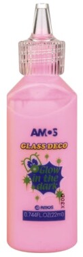 Amos Glass Deco 22 ml svítící růžová