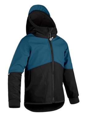 Dětská softshellová bunda s fleecem Unuo Basic Černá, kobaltová
