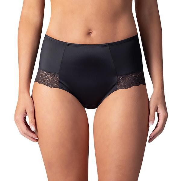 Dámské stahovací kalhotky FLAT TUMMY LACE MIDISLIP - BELLINDA - černá L