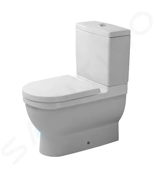 DURAVIT - Starck 3 WC kombi mísa, Vario odpad, s WonderGliss, alpská bílá 01280900641