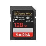 SanDisk Extreme PRO SDXC 128GB / Paměťová karta / Class 10 / UHS-II U3 / V60 / čtení: 280 MB/s / zápis: 100 MB/s (SDSDXEP-128G-GN4IN)