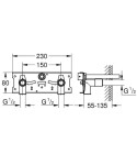 GROHE - Příslušenství Připojovací set pro termostatickou elektronickou umyvadlovou baterii 39383000