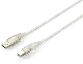 Equip USB-A - USB-B stříbrná / Kabel / USB 2.0 / 1 m (128653)