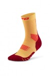 CEP dámské běžecké kompresní vysoké ponožky 5.0 - marigold/burgundy Velikost: II (Vel. chodidla 34-37)