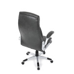 Křeslo kancelářské, šedá ekokůže, houpací mechanismus