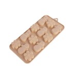 Silikonová forma na čokoládu béžová Orion Vánoce (na 12 ks) 20 x 10 cm