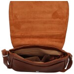 Stylová dámská koženková crossbody kabelka Jacinda, hnědá