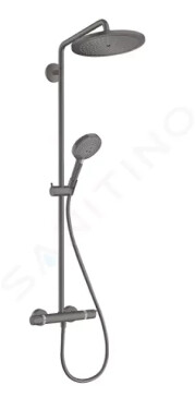HANSGROHE - Croma Select S Sprchový set Showerpipe 280 s termostatem, kartáčovaný černý chrom 26890340