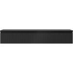 MEXEN/S - Rivel koupelnová skříňka pod umyvadlo 140 cm s deskou, 1 šuplík, reliéf , černá mat 91A20-14023-1-BFC71