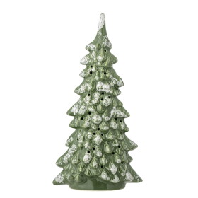 Bloomingville Svítící vánoční dekorace Flicka Tree 29 cm, zelená barva, keramika