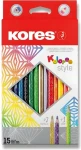 MAPED Pastelky trojhranné Kolores Style 15 ks / trojhranný tvar / lipové dřevo / 12+2+1 barev (0086/9331000)