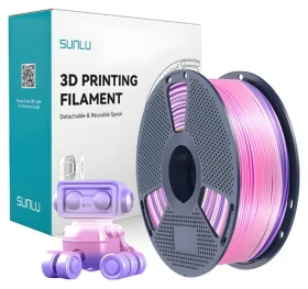 Sunlu PLA+ Silk duhová 03 / Struna pro 3D tiskárnu / PLA / 1,75 mm / 1 kg (PLA+ Silk R 03)