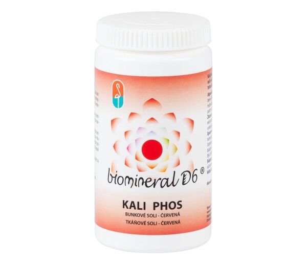 Biomineral D6 KALI PHOS - tkáňové soli ČERVENÁ 180 tablet