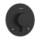 HANSGROHE - Ecostat Comfort S Termostatická baterie pod omítku, pro 2 spotřebiče, matná černá 33715670