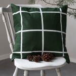 Storefactory Bavlněný povlak na polštář Green Checkered 48 x 48 cm, zelená barva, textil