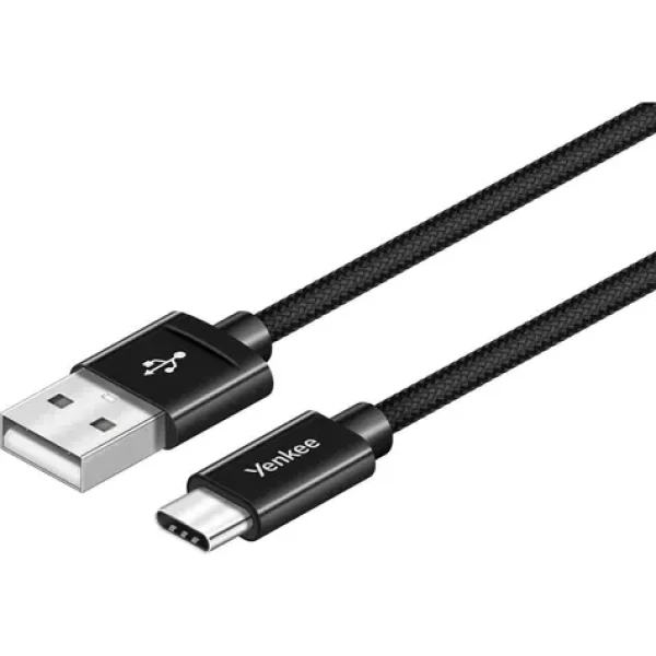 YENKEE YCU 301 kabel USB 2.0 na USB-C černá / M-M / délka 1m / 480 Mbs / 3A (8590669248100)