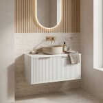 REA - Koupelnová skříňka pod umyvadlo Core 80cm White REA-M0401