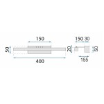 Koupelnové nástěnné LED svítidlo APP1860-1W 40cm GOLD OSW-66013
